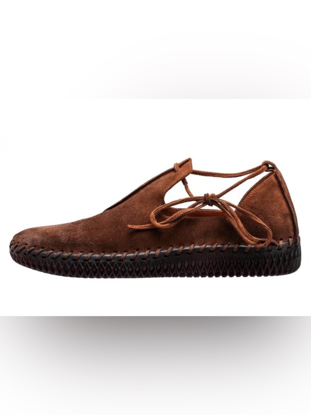 Antelope Gail Brown Suede Women's Moccasin Lace-Up Shoes